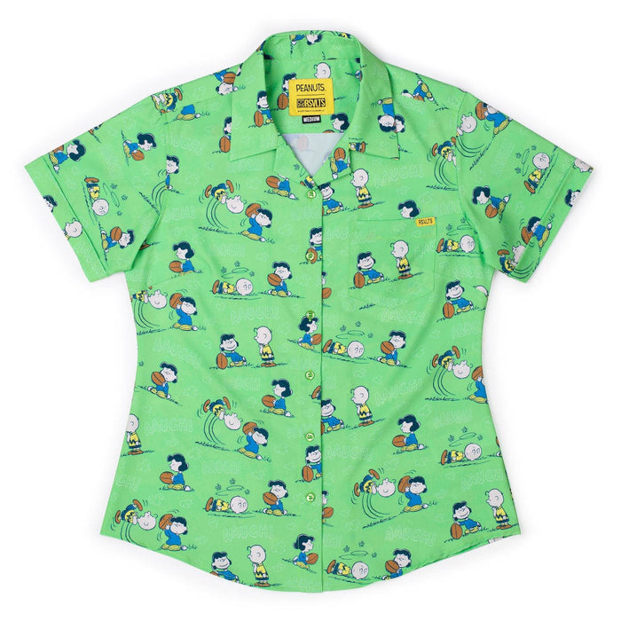 RSVLTS XS Peanuts Women's Short Sleeve Shirt Peanuts "AAUGH!" – Women's KUNUFLEX Short Sleeve Shirt Peanuts "AAUGH!" – Women's KUNUFLEX Short Sleeve Shirt