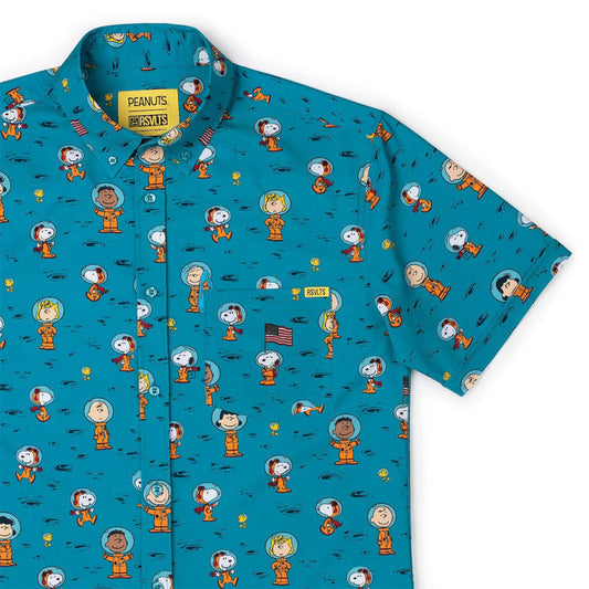 RSVLTS XS Peanuts Short Sleeve Shirt Peanuts "Astro 'Nuts" – KUNUFLEX Short Sleeve Shirt  Peanuts "Astro 'Nuts" – KUNUFLEX Short Sleeve Shirt