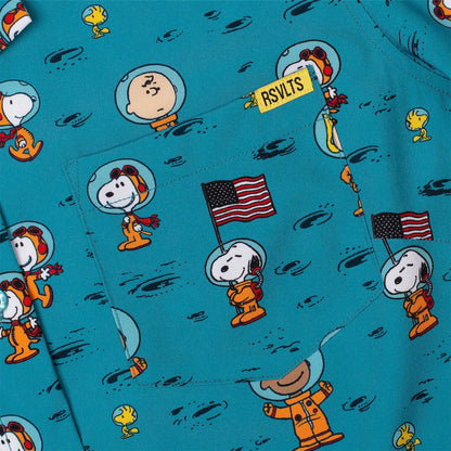 RSVLTS Peanuts Women's Short Sleeve Shirt Peanuts "Astro 'Nuts" – Women's KUNUFLEX Short Sleeve Shirt  Peanuts "Astro 'Nuts" – Women's KUNUFLEX Short Sleeve Shirt