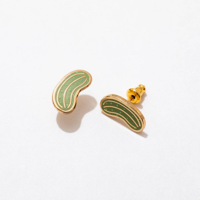 Pickle Enamel Stud Earrings