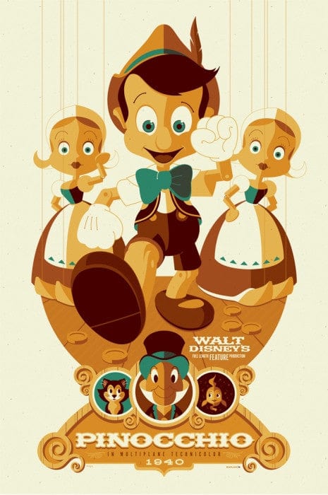 Pinocchio Tom Whalen poster