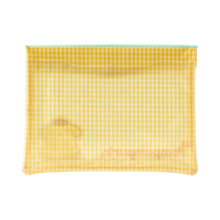 Pompompurin Gingham Flat Pouch Stationery Japan Original