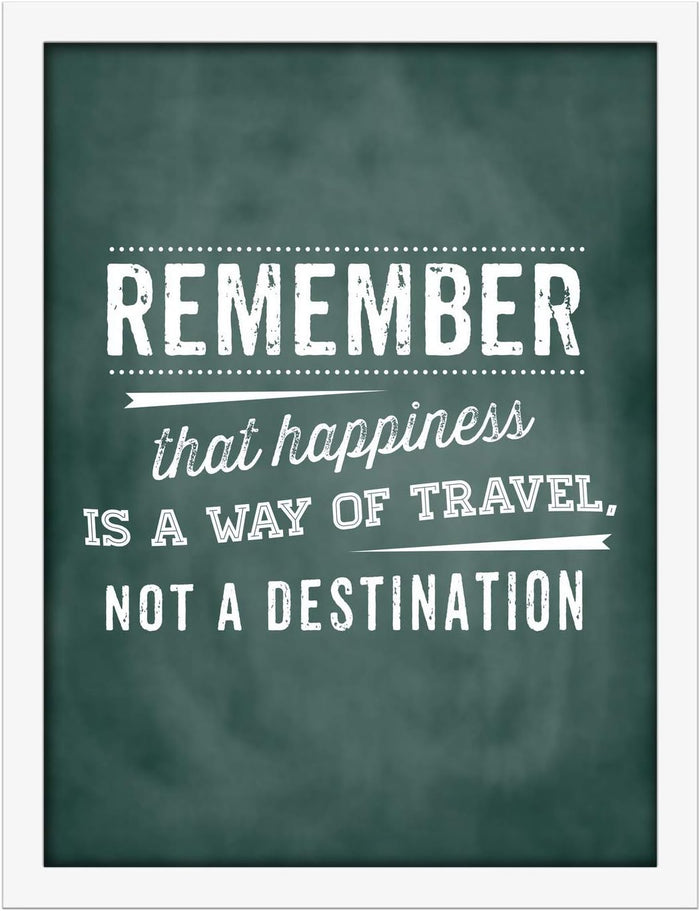 Poster Hub Remember That Happiness Chalk Motivational Art Decor
