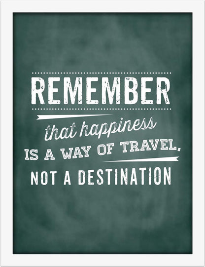 Poster Hub Remember That Happiness Chalk Motivational Art Decor