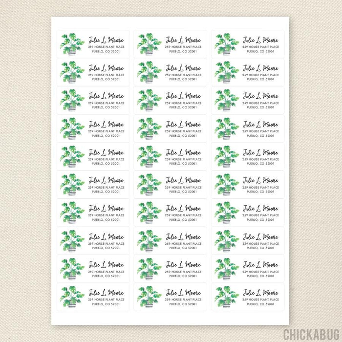 Potted Plant Address Labels