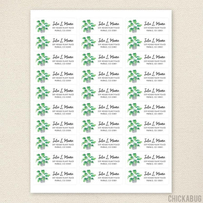Potted Plant Address Labels