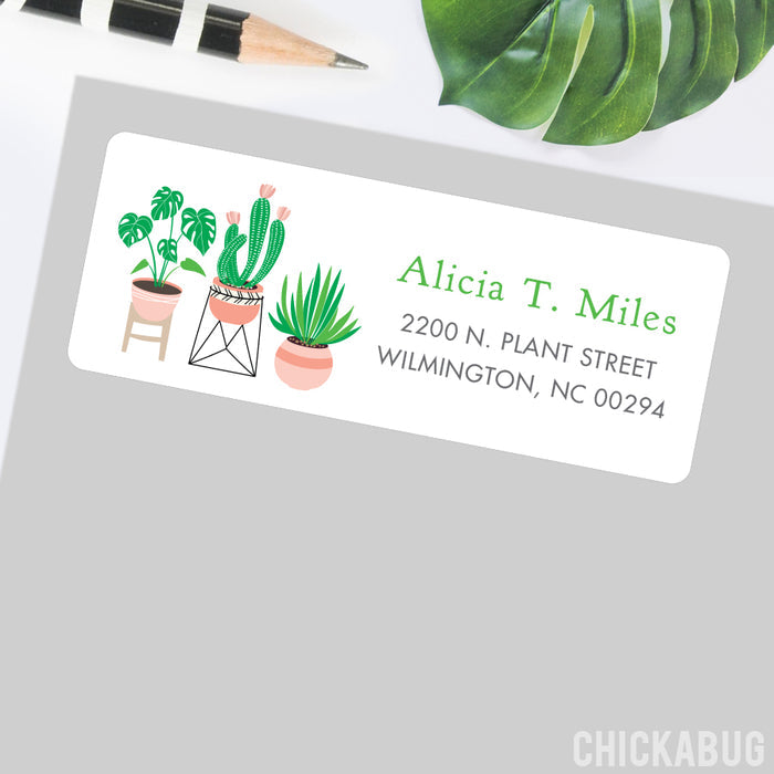 Potted Plants Address Labels