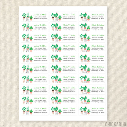 Potted Plants Address Labels