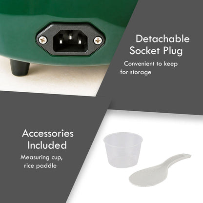 PowerPac 1L Rice Cooker with Aluminium Inner Pot (PPRC4) Green