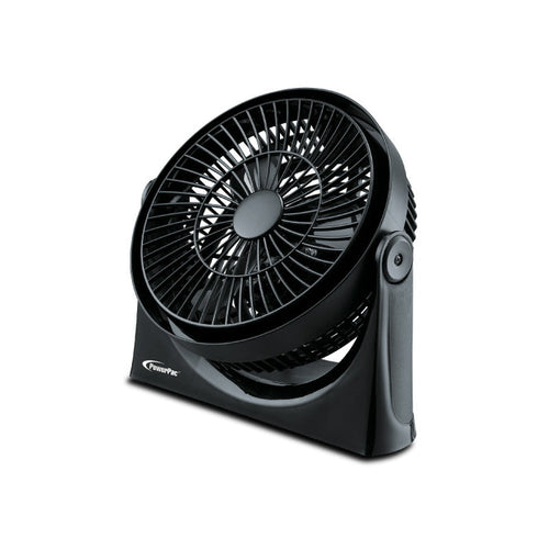 PowerPac 9" Air Circulator Fan – High Velocity, Powerful Airflow, Adjustable Tilt, Thermal Fuse Protection, 3-Speed, black, PP2809