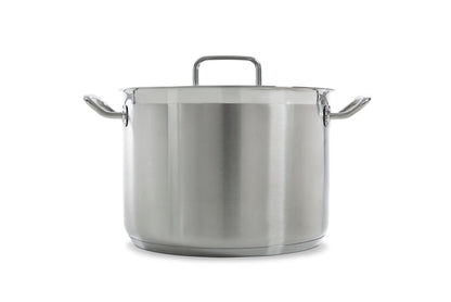 Precision soeppan 24 cm 7 liter zilver vooraanzicht