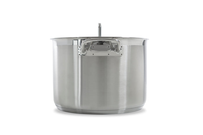 Precision soeppan 24 cm 7 liter zilver zijaanzicht