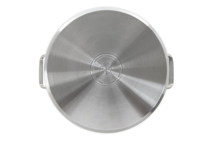 Precision soeppan 24 cm 7 liter zilver onderzijde
