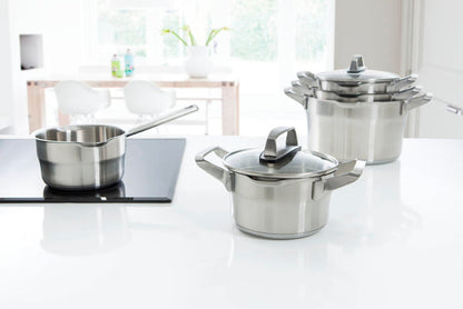 Premium+ pannenset 5-delig zilver in keuken