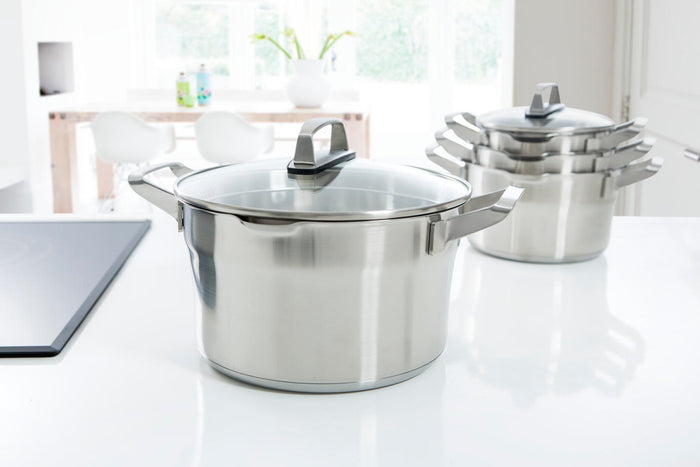 Premium+ pannenset 5-delig zilver soeppan