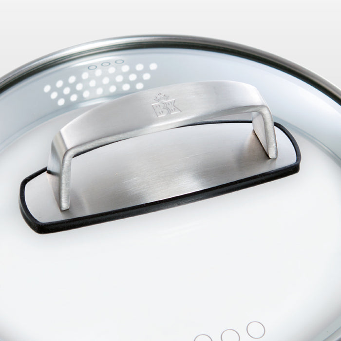 Premium+ pannenset 5-delig zilver deksel