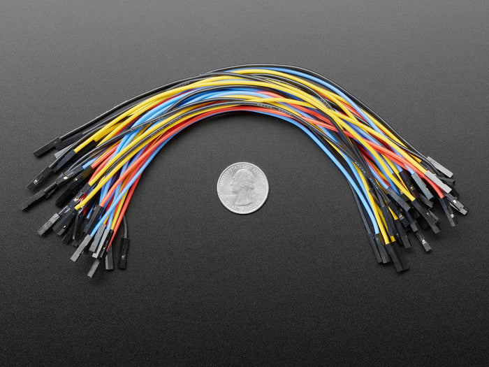 Premium Silicone Covered Female-Female Jumper Wires - 200mm x 40 by The Pi Hut - The Pi Hut