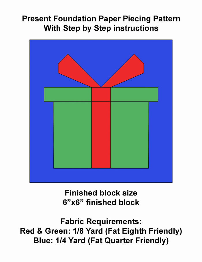 Present Foundation Paper Piecing Pattern PDF
