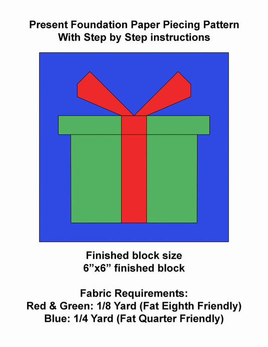Present Foundation Paper Piecing Pattern PDF