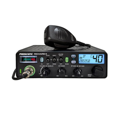 President Richard II 10M Ham Radio Cyan Light Display | Right Channel Radios