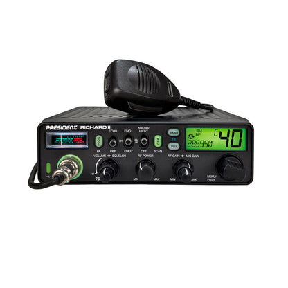 President Richard II 10M Ham Radio Green Display | Right Channel Radios