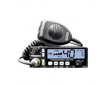 President Thomas AM/FM CB Radio - Light Blue Display | Right Channel Radios
