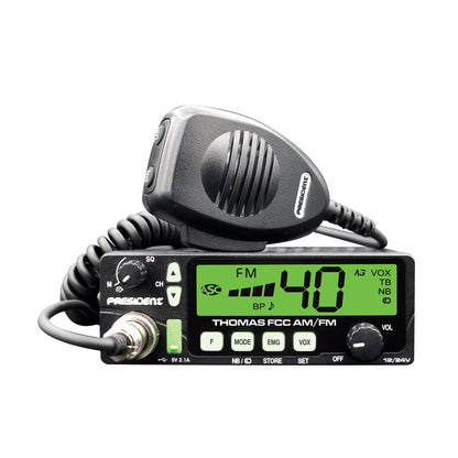 President Thomas AM/FM CB Radio - Green Display | Right Channel Radios