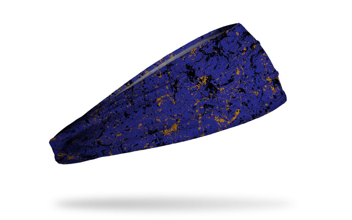 Purple Black Gold Splatter Big Bang Lite Headband - View 2
