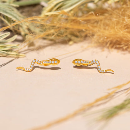 Python Ear Jacket Earrings