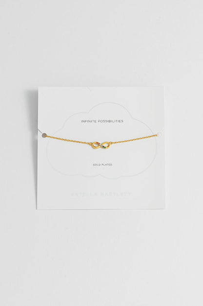 Rainbow CZ Infinity Bracelet