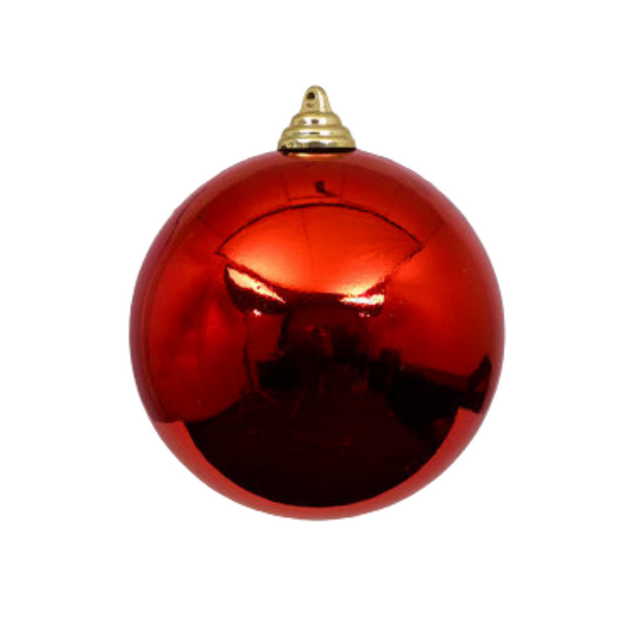 Red Shiny Ball Ornament, 8"