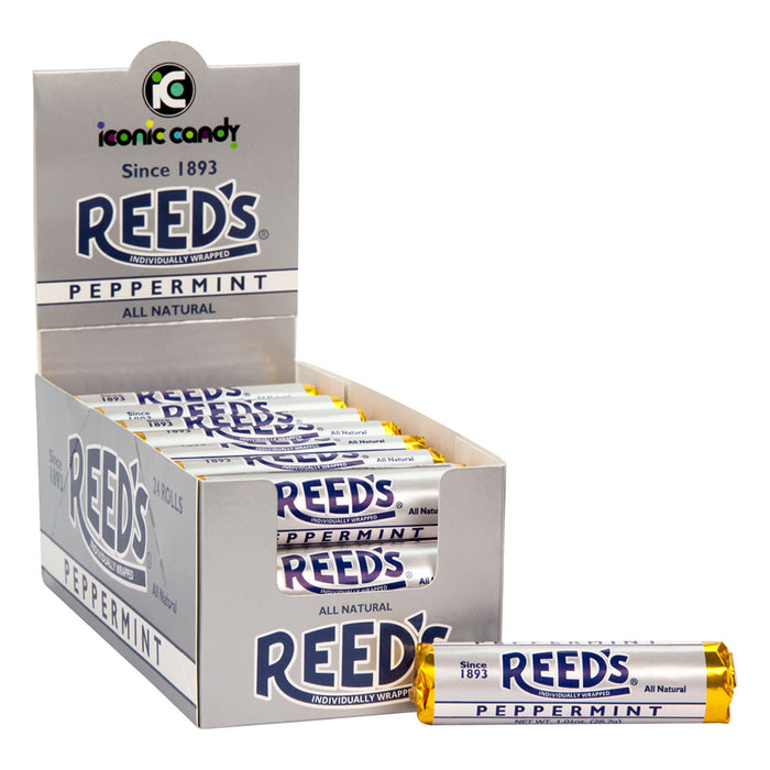 Reed's Peppermint Roll Hard Candy - 24 Count
