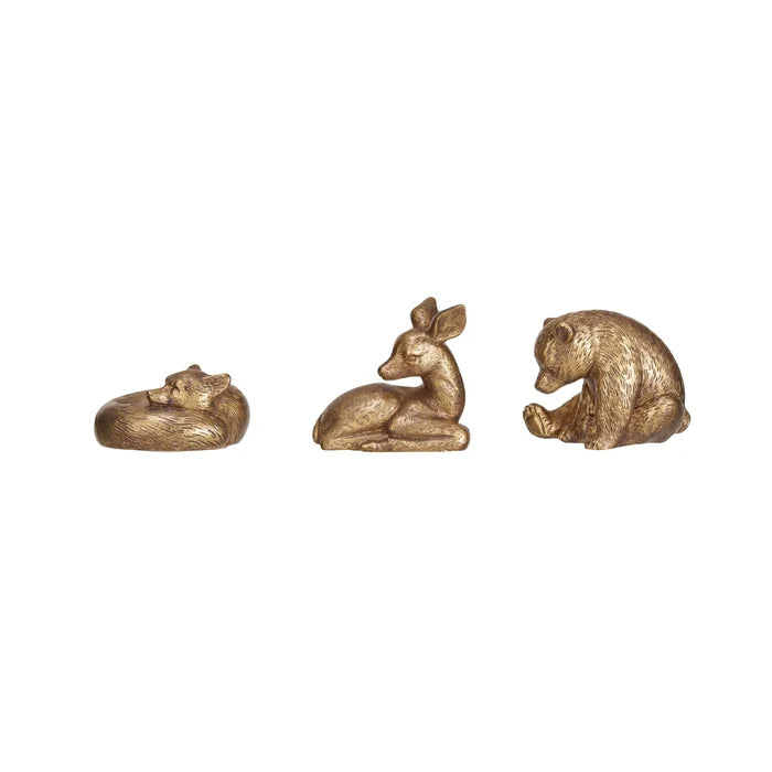 Resin Animal with Antique Gold Finish (3 Styles)