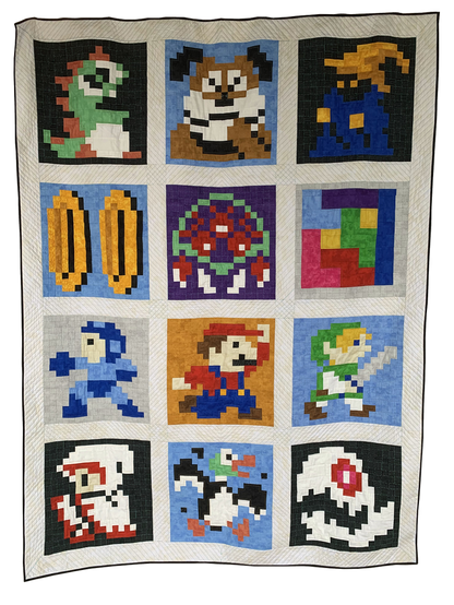 Retro Gaming Revival Quilt a Long Block 8 - Plumber Hero