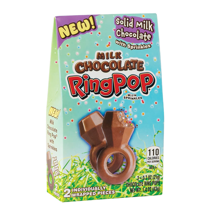 Ring Pop Milk Chocolate Lollipop Bags - 10 Count
