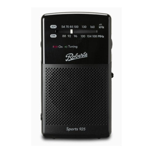 Roberts Sports 925 MW FM 2 Band Battery Portable Radio Black