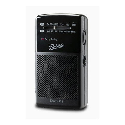 Roberts Sports 925 MW FM 2 Band Battery Portable Radio Black