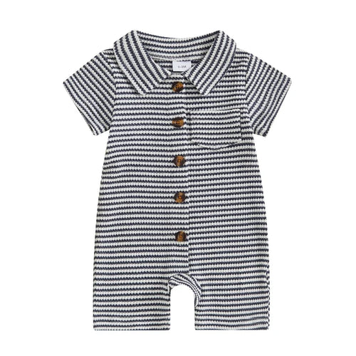 ROBIN Striped Button Romper