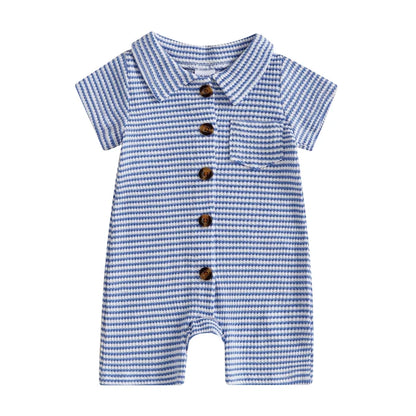 ROBIN Striped Button Romper