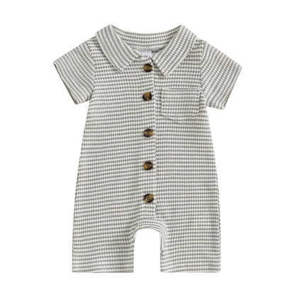 ROBIN Striped Button Romper