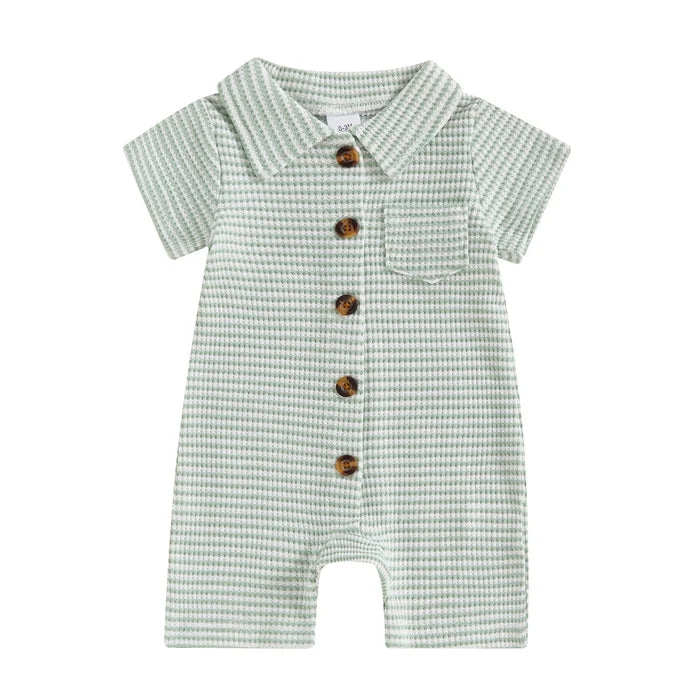 ROBIN Striped Button Romper