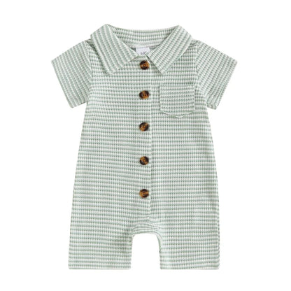 ROBIN Striped Button Romper