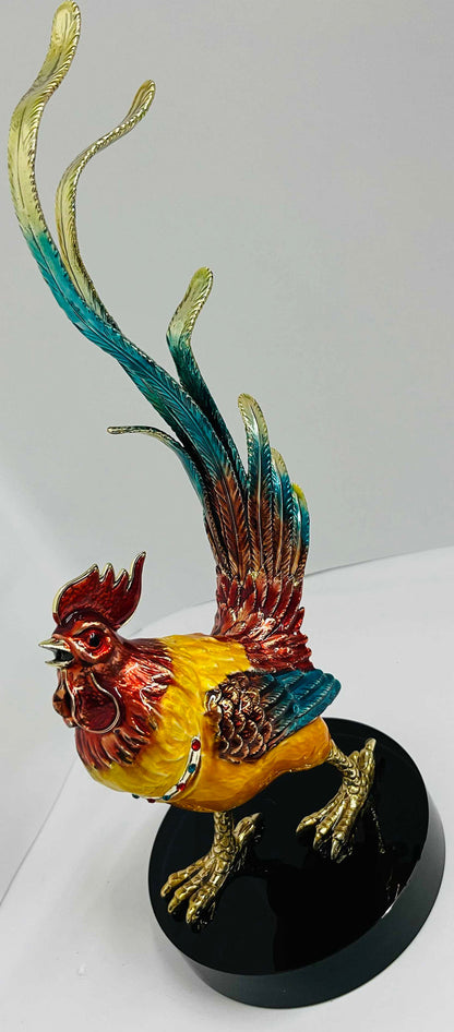 Rooster Display Brass