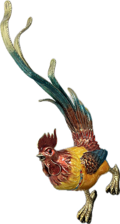 Rooster Display Brass