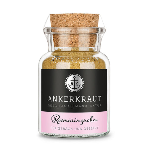 Rosmarinzucker Korkenglas
