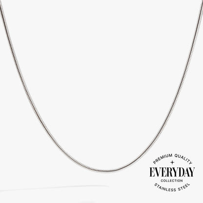 Round Herringbone Charm & Layering Necklace