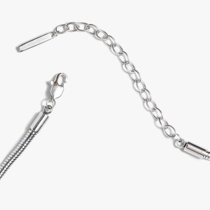Round Herringbone Charm & Layering Necklace