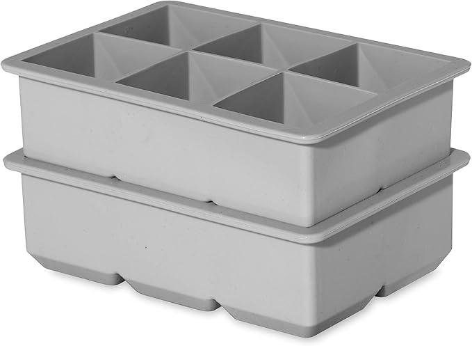 Set/2 Square Ice Trays Grey