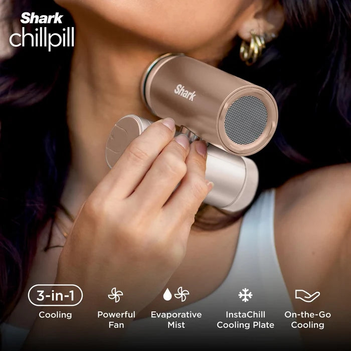Shark ChillPill 3-in-1 Fan, Mist & InstaChill System – Iced Latte FA022UKBR Brown