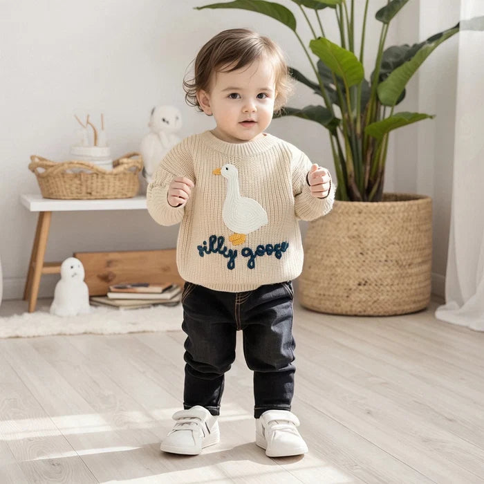 SILLY GOOSE Knitted Sweater